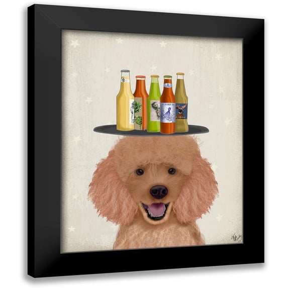 Fab Funky 12x14 Black Modern Framed Museum Art Print Titled - Apricot Beer Lover