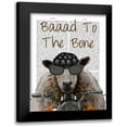 thumbnail image 1 of Fab Funky 12x14 Black Modern Framed Museum Art Print Titled - Baaad To the Bone, 1 of 5