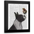 thumbnail image 1 of Fab Funky 12x14 Black Modern Framed Museum Art Print Titled - Boston Terrier Ice Cream, 1 of 5