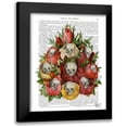 thumbnail image 1 of Fab Funky 12x14 Black Modern Framed Museum Art Print Titled - Bouquet of Skulls, 1 of 5