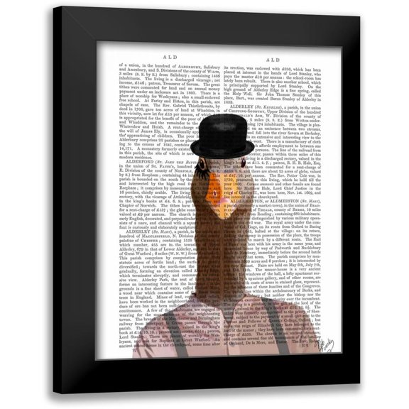 Fab Funky 12x14 Black Modern Framed Museum Art Print Titled - Clockwork Orange Goose