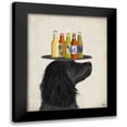 thumbnail image 1 of Fab Funky 12x14 Black Modern Framed Museum Art Print Titled - Cocker Spaniel Black Beer Lover, 1 of 5