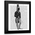 thumbnail image 1 of Fab Funky 12x14 Black Modern Framed Museum Art Print Titled - Dinosaur TRex Man 2, 1 of 5