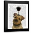 thumbnail image 1 of Fab Funky 12x14 Black Modern Framed Museum Art Print Titled - Dog Au Vin, Border Terrier, 1 of 5