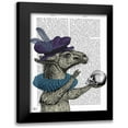 thumbnail image 1 of Fab Funky 12x14 Black Modern Framed Museum Art Print Titled - Drama Llama, 1 of 5