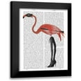 thumbnail image 1 of Fab Funky 12x14 Black Modern Framed Museum Art Print Titled - Flamingo with Kinky Boots, 1 of 5