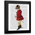 thumbnail image 1 of Fab Funky 12x14 Black Modern Framed Museum Art Print Titled - Fox Hunter 1, 1 of 5
