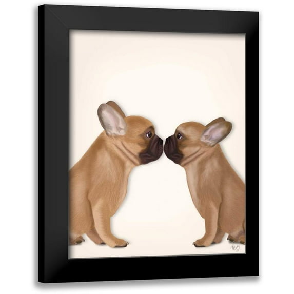 Fab Funky 12x14 Black Modern Framed Museum Art Print Titled - French Kiss Close Up