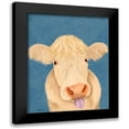 thumbnail image 1 of Fab Funky 12x14 Black Modern Framed Museum Art Print Titled - Funny Farm Cow 1, 1 of 5