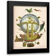 thumbnail image 1 of Fab Funky 12x14 Black Modern Framed Museum Art Print Titled - Minerve Hot Air Balloon, 1 of 5