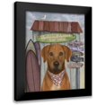 thumbnail image 1 of Fab Funky 12x14 Black Modern Framed Museum Art Print Titled - Rhodesian Ridgeback Surf Shack, 1 of 5