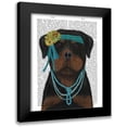 thumbnail image 1 of Fab Funky 12x14 Black Modern Framed Museum Art Print Titled - Rottweiler Flapper, 1 of 5