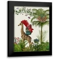 thumbnail image 1 of Fab Funky 12x14 Black Modern Framed Museum Art Print Titled - Tropical Giraffe 4, 1 of 5