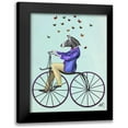 thumbnail image 1 of Fab Funky 12x14 Black Modern Framed Museum Art Print Titled - Zebra On Bicycle, 1 of 5