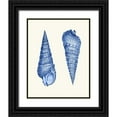 thumbnail image 1 of Fab Funky 12x14 Black Ornate Wood Framed with Double Matting Museum Art Print Titled - 2 Blue Shells a, 1 of 4