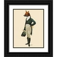 thumbnail image 1 of Fab Funky 12x14 Black Ornate Wood Framed with Double Matting Museum Art Print Titled - Dandy Fox Full, 1 of 4