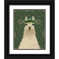 thumbnail image 1 of Fab Funky 12x14 Black Ornate Wood Framed with Double Matting Museum Art Print Titled - Llama Bohemian 1, 1 of 4