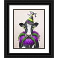 thumbnail image 1 of Fab Funky 12x14 Black Ornate Wood Framed with Double Matting Museum Art Print Titled - Mardi Gras Cow, 1 of 4