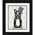 thumbnail image 1 of Fab Funky 12x14 Black Ornate Wood Framed with Double Matting Museum Art Print Titled - Monsieur Bulldog, 1 of 4