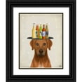 thumbnail image 1 of Fab Funky 12x14 Black Ornate Wood Framed with Double Matting Museum Art Print Titled - Rhodesian Ridgeback Beer Lover, 1 of 4
