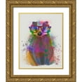thumbnail image 1 of Fab Funky 12x14 Gold Ornate Wood Framed with Double Matting Museum Art Print Titled - Badger Rainbow Splash, 1 of 4