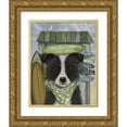 thumbnail image 1 of Fab Funky 12x14 Gold Ornate Wood Framed with Double Matting Museum Art Print Titled - Border Collie, Black and White, Surf Shack, 1 of 4