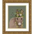 thumbnail image 1 of Fab Funky 12x14 Gold Ornate Wood Framed with Double Matting Museum Art Print Titled - Donkey Bohemian 2, 1 of 4