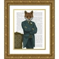thumbnail image 1 of Fab Funky 12x14 Gold Ornate Wood Framed with Double Matting Museum Art Print Titled - Fox Victorian Gentleman Portrait, 1 of 4