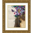 thumbnail image 1 of Fab Funky 12x14 Gold Ornate Wood Framed with Double Matting Museum Art Print Titled - Horse Mad Hatter, Close Up, 1 of 4