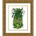 thumbnail image 1 of Fab Funky 12x14 Gold Ornate Wood Framed with Double Matting Museum Art Print Titled - Pineapple, Monkeys, 1 of 4