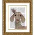 thumbnail image 1 of Fab Funky 12x14 Gold Ornate Wood Framed with Double Matting Museum Art Print Titled - Posh White Goat Book Print, 1 of 4