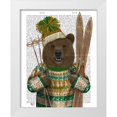 thumbnail image 1 of Fab Funky 12x14 White Modern Wood Framed Museum Art Print Titled - Bear in Christmas Sweater, 1 of 4