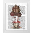 thumbnail image 1 of Fab Funky 12x14 White Modern Wood Framed Museum Art Print Titled - Flamingos in Teacup, 1 of 4