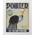 thumbnail image 1 of Fab Funky 12x14 White Modern Wood Framed Museum Art Print Titled - German Shorthaired Pointer Ice Cream, Black, 1 of 4