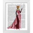 thumbnail image 1 of Fab Funky 12x14 White Modern Wood Framed Museum Art Print Titled - Glamour Fox in Pink, 1 of 4