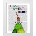 thumbnail image 1 of Fab Funky 12x14 White Modern Wood Framed Museum Art Print Titled - Home Sweet Home Illustration, 1 of 4