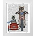 thumbnail image 1 of Fab Funky 12x14 White Modern Wood Framed Museum Art Print Titled - Husky Chopper and Sidecar, 1 of 4