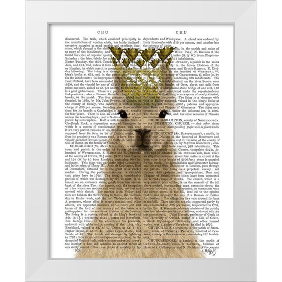 Fab Funky 12x14 White Modern Wood Framed Museum Art Print Titled - Llama Queen Book Print
