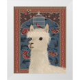 thumbnail image 1 of Fab Funky 12x14 White Modern Wood Framed Museum Art Print Titled - Llama and Birdcage, 1 of 4