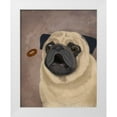 thumbnail image 1 of Fab Funky 12x14 White Modern Wood Framed Museum Art Print Titled - Pug, Catch 1, 1 of 4