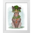 thumbnail image 1 of Fab Funky 12x14 White Modern Wood Framed Museum Art Print Titled - Rabbit Carrot Hat, 1 of 4