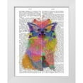 thumbnail image 1 of Fab Funky 12x14 White Modern Wood Framed Museum Art Print Titled - Rainbow Splash Pomeranian, 1 of 4