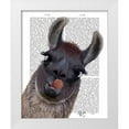 thumbnail image 1 of Fab Funky 12x14 White Modern Wood Framed Museum Art Print Titled - Silly Llama, 1 of 4