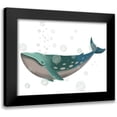 thumbnail image 1 of Fab Funky 14x12 Black Modern Framed Museum Art Print Titled - Whale Bubbles 2, 1 of 5