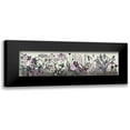 thumbnail image 1 of Fab Funky 14x7 Black Modern Framed Museum Art Print Titled - Wildflower Blush, 1 of 5