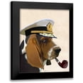 thumbnail image 1 of Fab Funky 15x18 Black Modern Framed Museum Art Print Titled - Basset Hound Sea Dog, 1 of 5