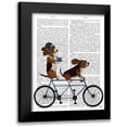 thumbnail image 1 of Fab Funky 15x18 Black Modern Framed Museum Art Print Titled - Basset Hound Tandem, 1 of 5