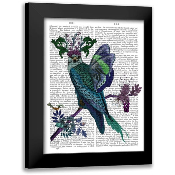 Fab Funky 15x18 Black Modern Framed Museum Art Print Titled - Blue Falcon