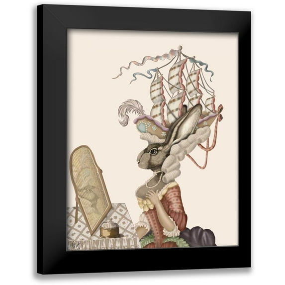 Fab Funky 15x18 Black Modern Framed Museum Art Print Titled - Bunny Antoinette