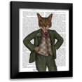 thumbnail image 1 of Fab Funky 15x18 Black Modern Framed Museum Art Print Titled - Cat in Tartan Waistcoat, 1 of 5